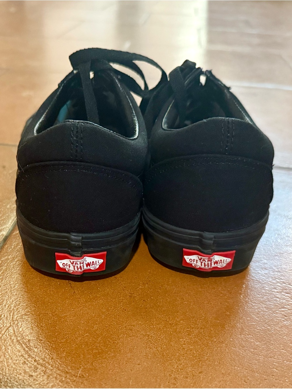 NWT Vans Black Low-Top Canvas Sneakers with Black Stripe Mens 9.5 Women’s 11 - Picture 9 of 11
